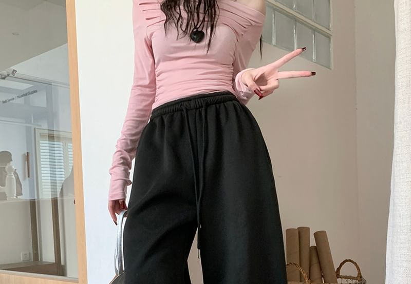 monroll - Harem-joggingbroek met trekkoord en strikprint