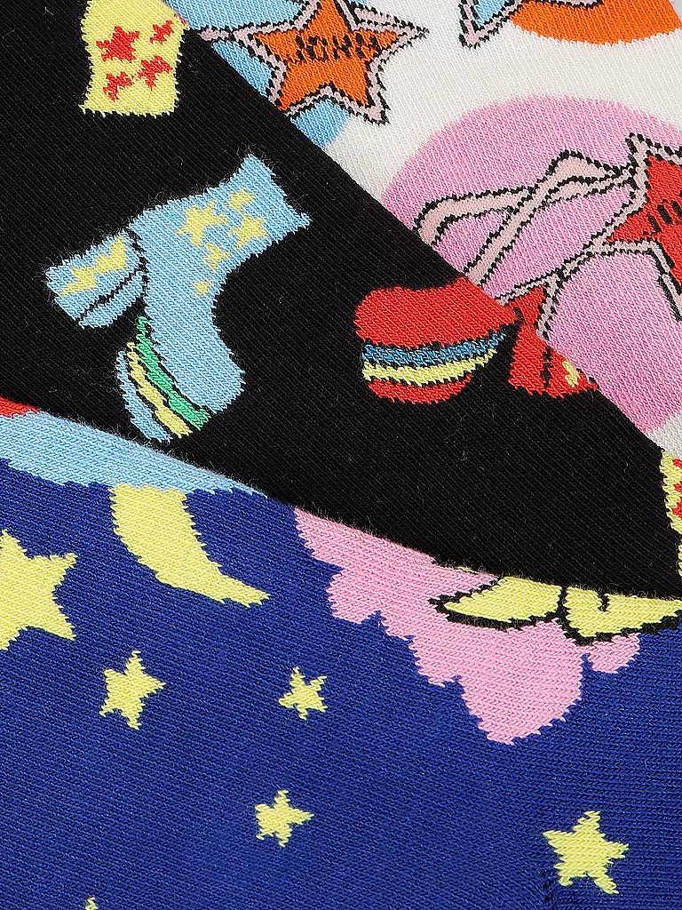 HAPPY SOCKS Damen Socken ELTON JOHN 3er Pkg. 36-40 black schwarz