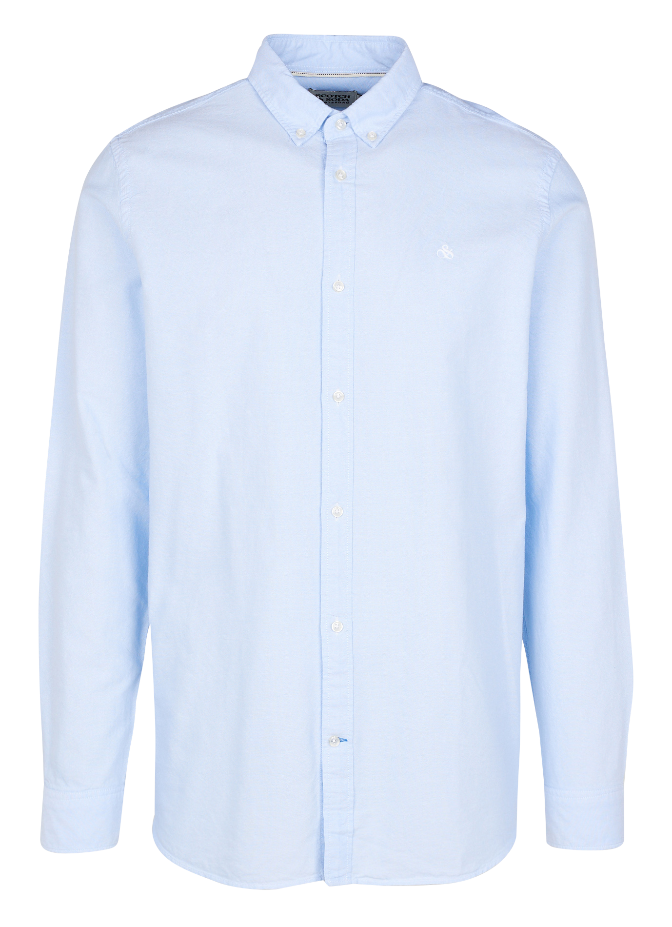 Chemise col américain regular-fit en coton bio | Bleu