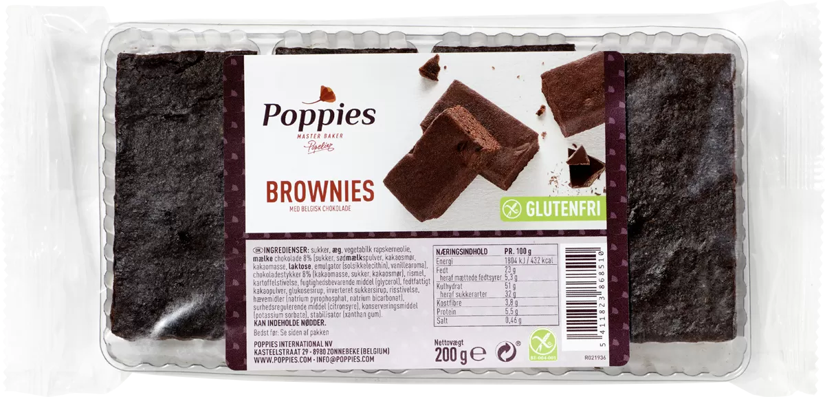 Nordthy Brownies m/ Belgisk Chokolade - Glutenfri - 200 g