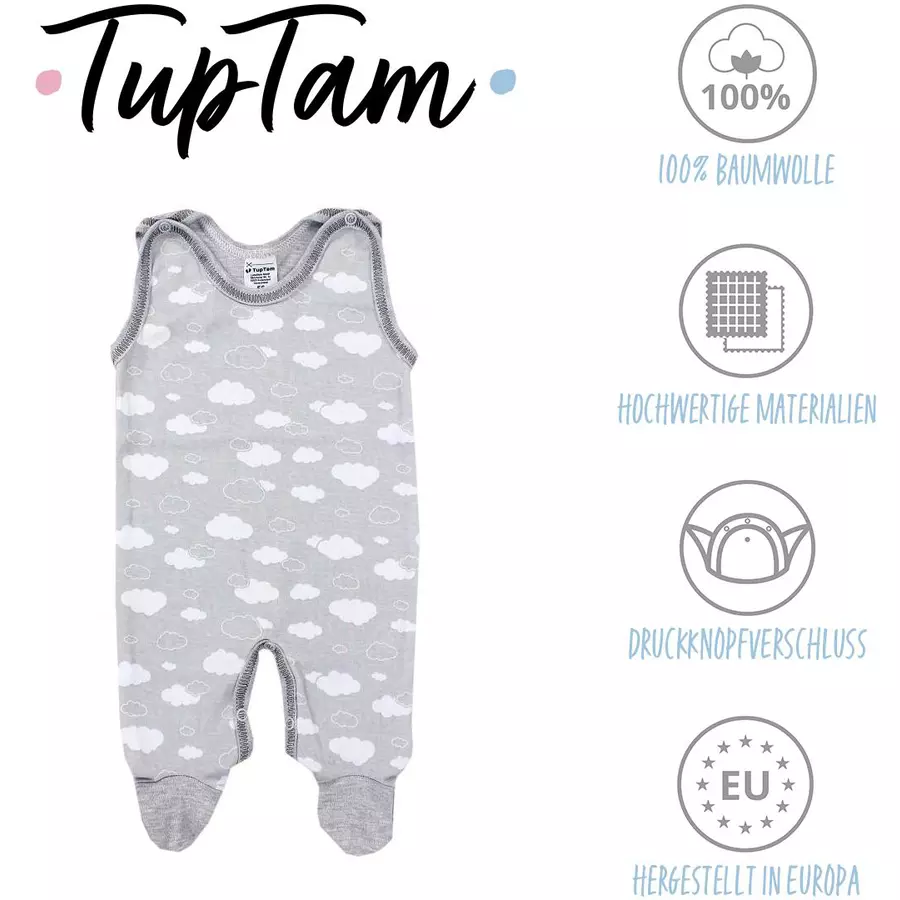 TupTam Baby Strampler Gemustert 2er Set beigerosa