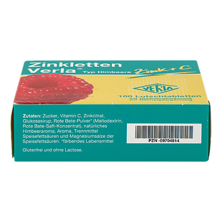 Zinkletten Verla Himbeere Lutschtabletten, 100 St