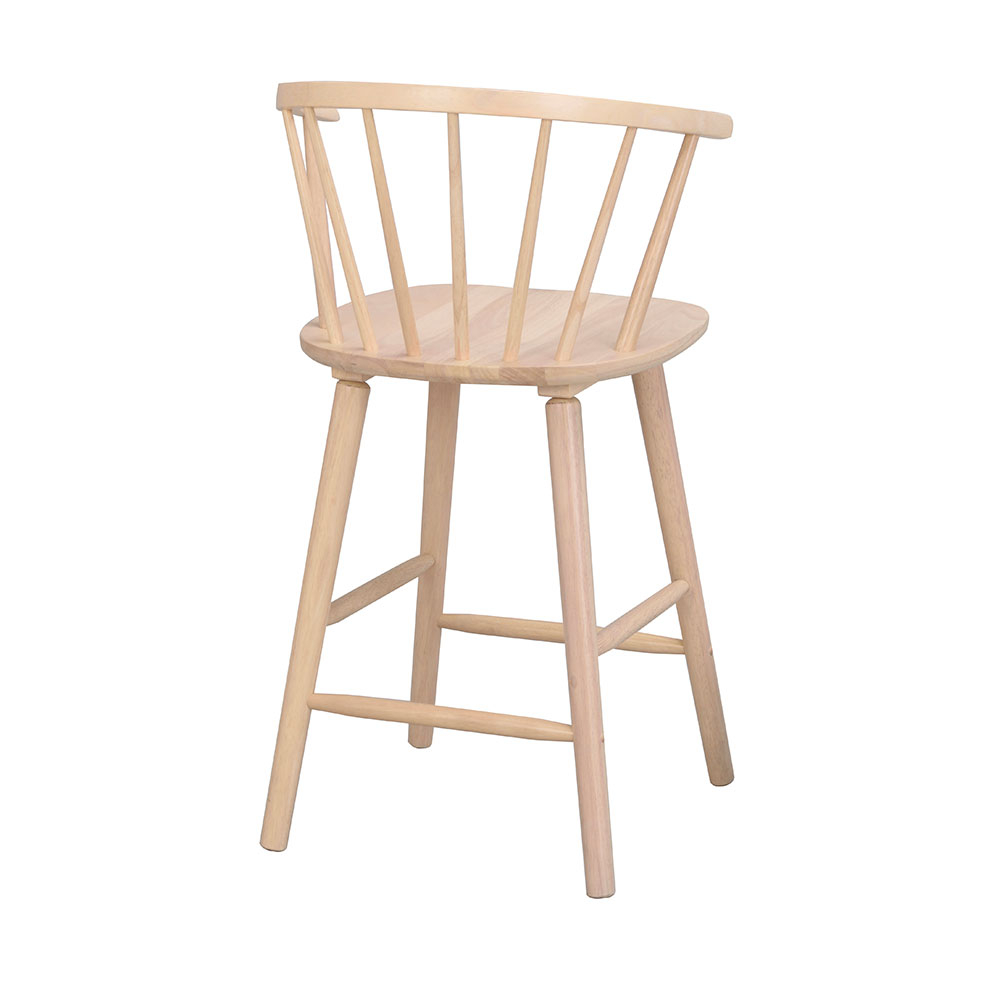 Carmen houten barkruk - 96 cm hoog Whitewash