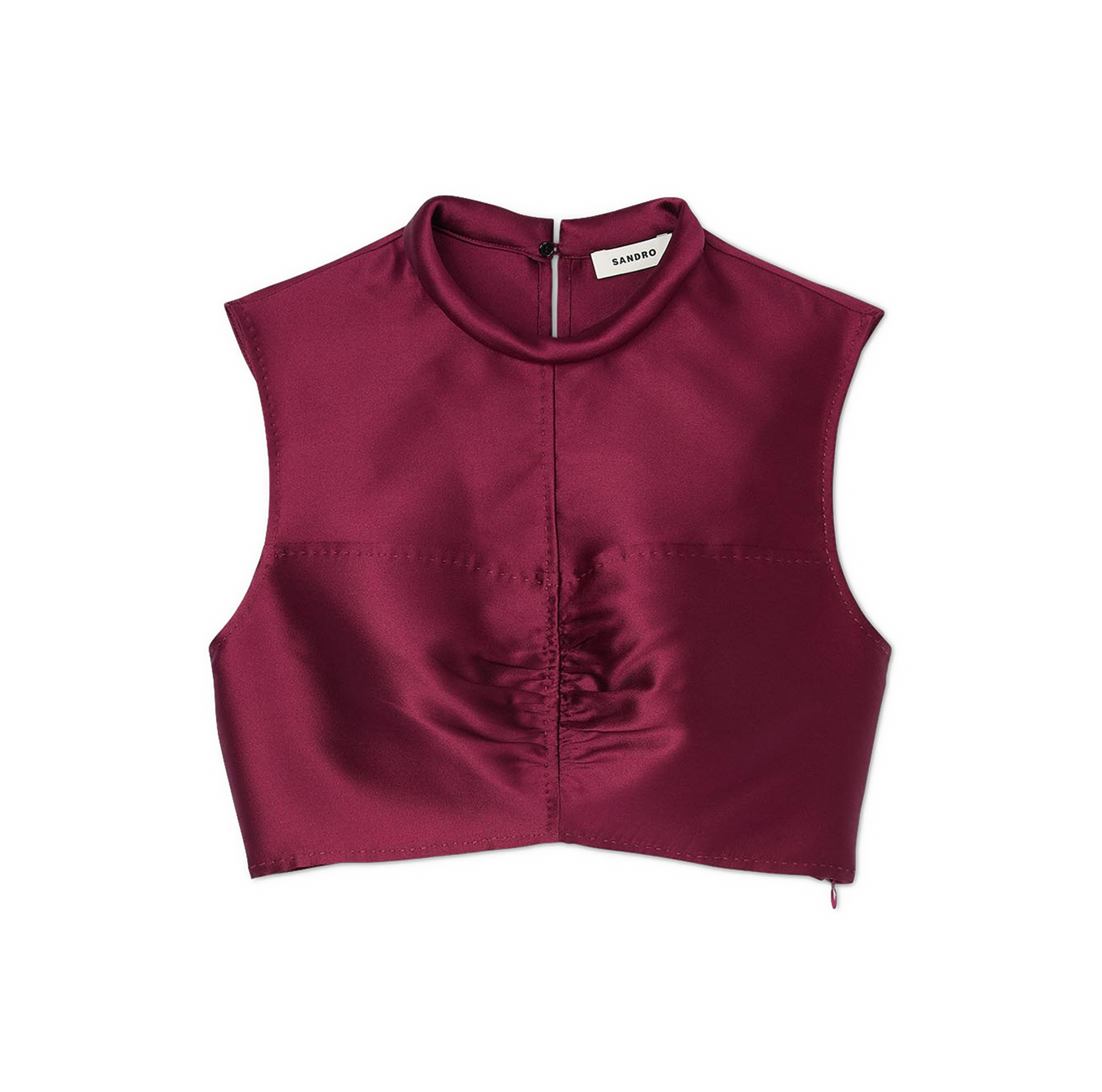 Top court satiné | Rouge