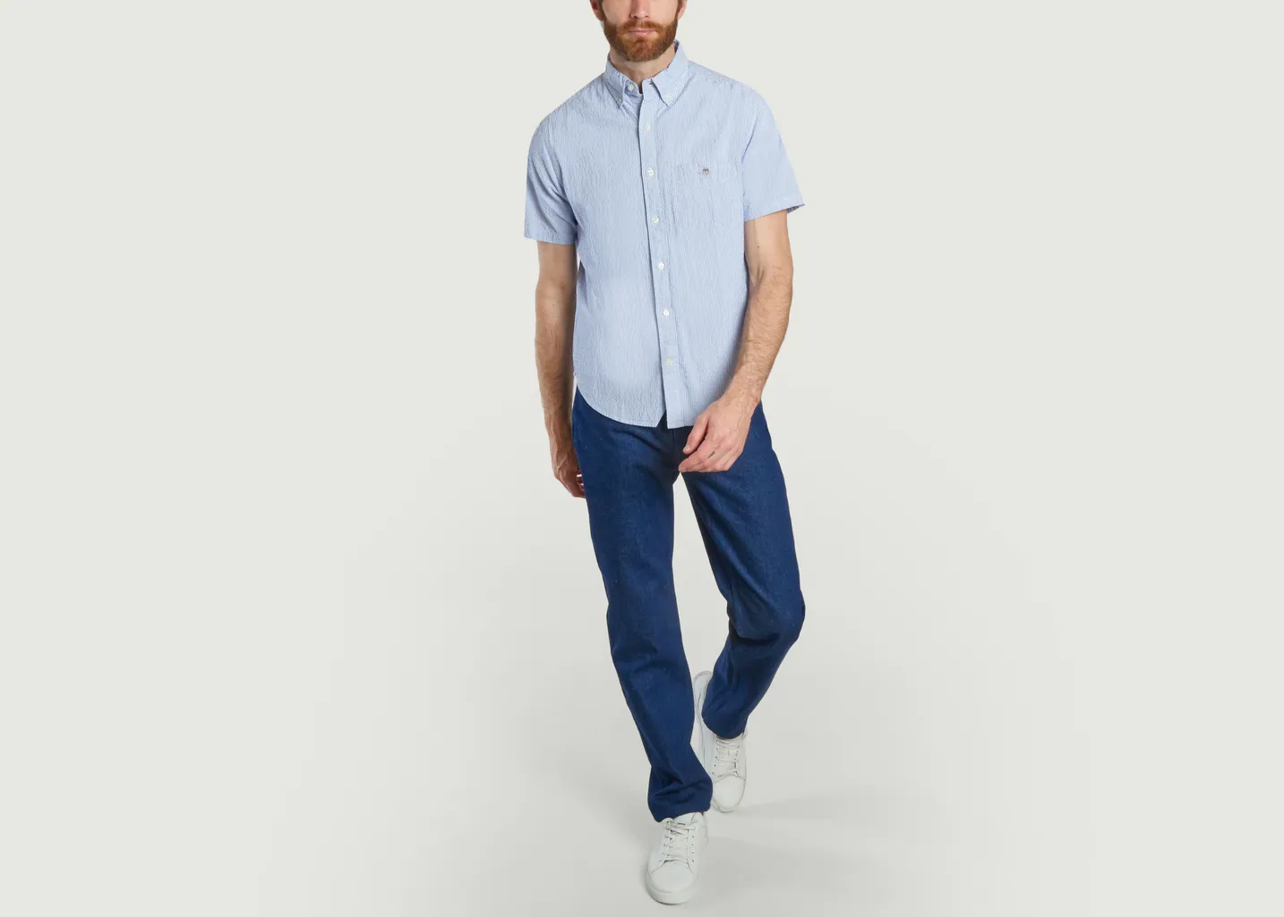 Chemise Regular Fit à Rayures Gant