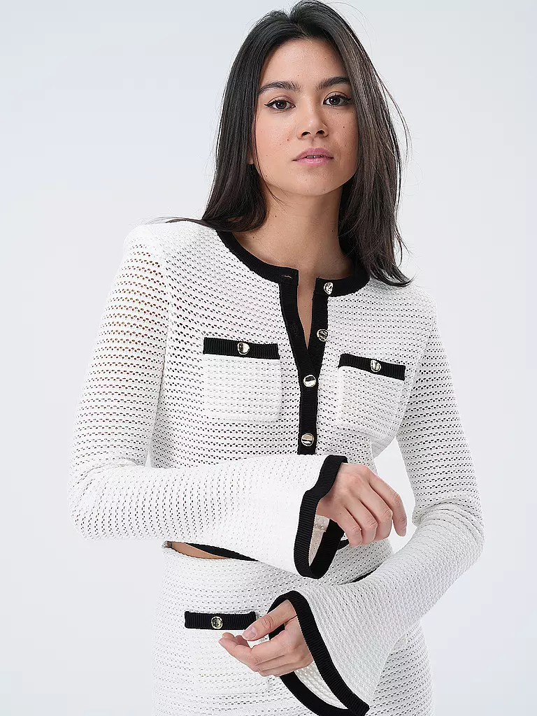 SELF-PORTRAIT Strickjacke  weiss