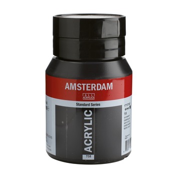 Amsterdam verf acrylverf oxydzwart flacon 500ml