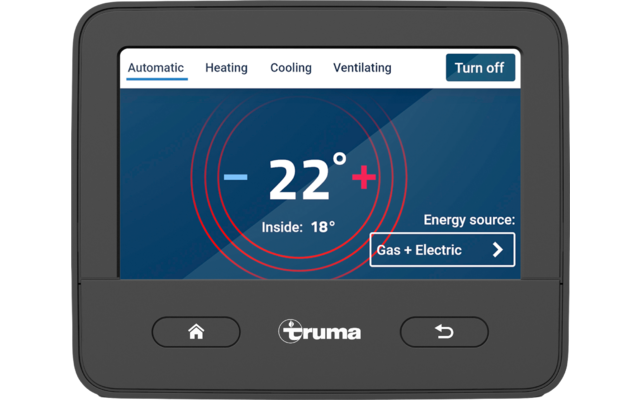 Truma Combi D 4 E iNet X Panel Diesel- und Strombetrieben