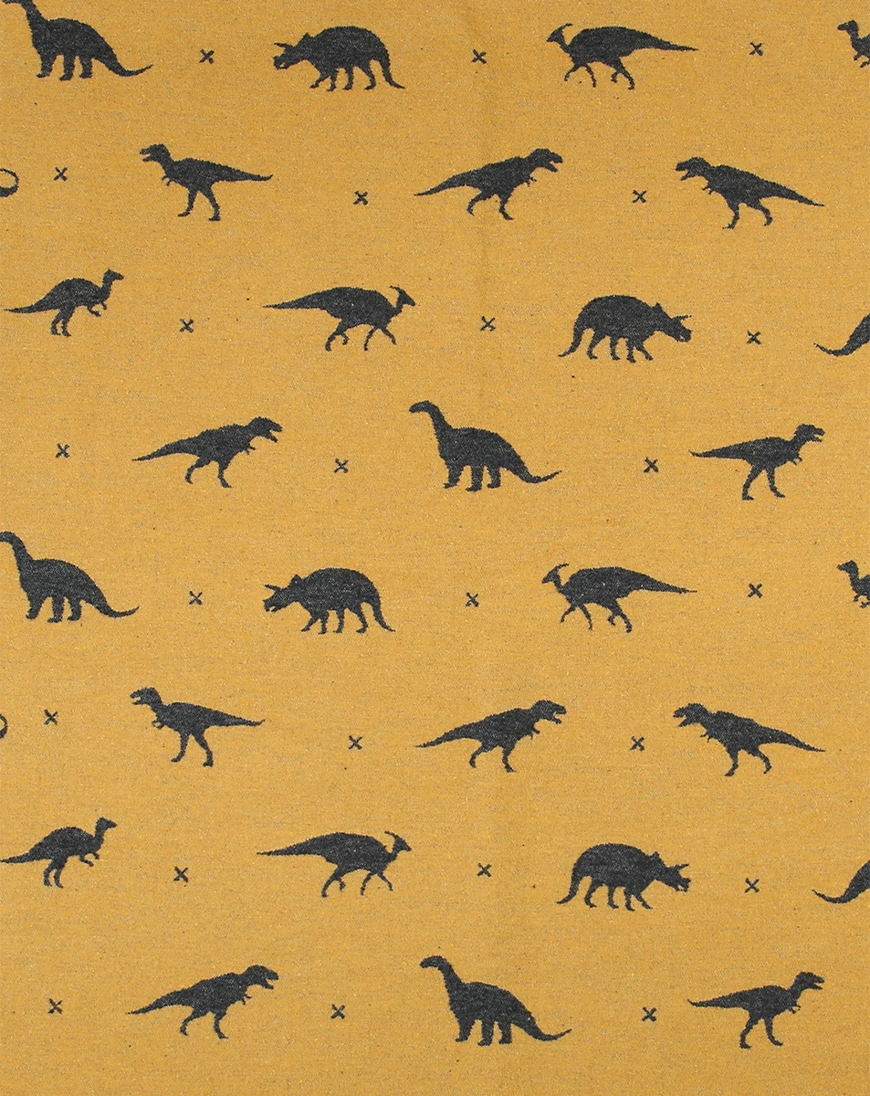 Kuscheldecke DINOS (140x200) in anthrazit/beige