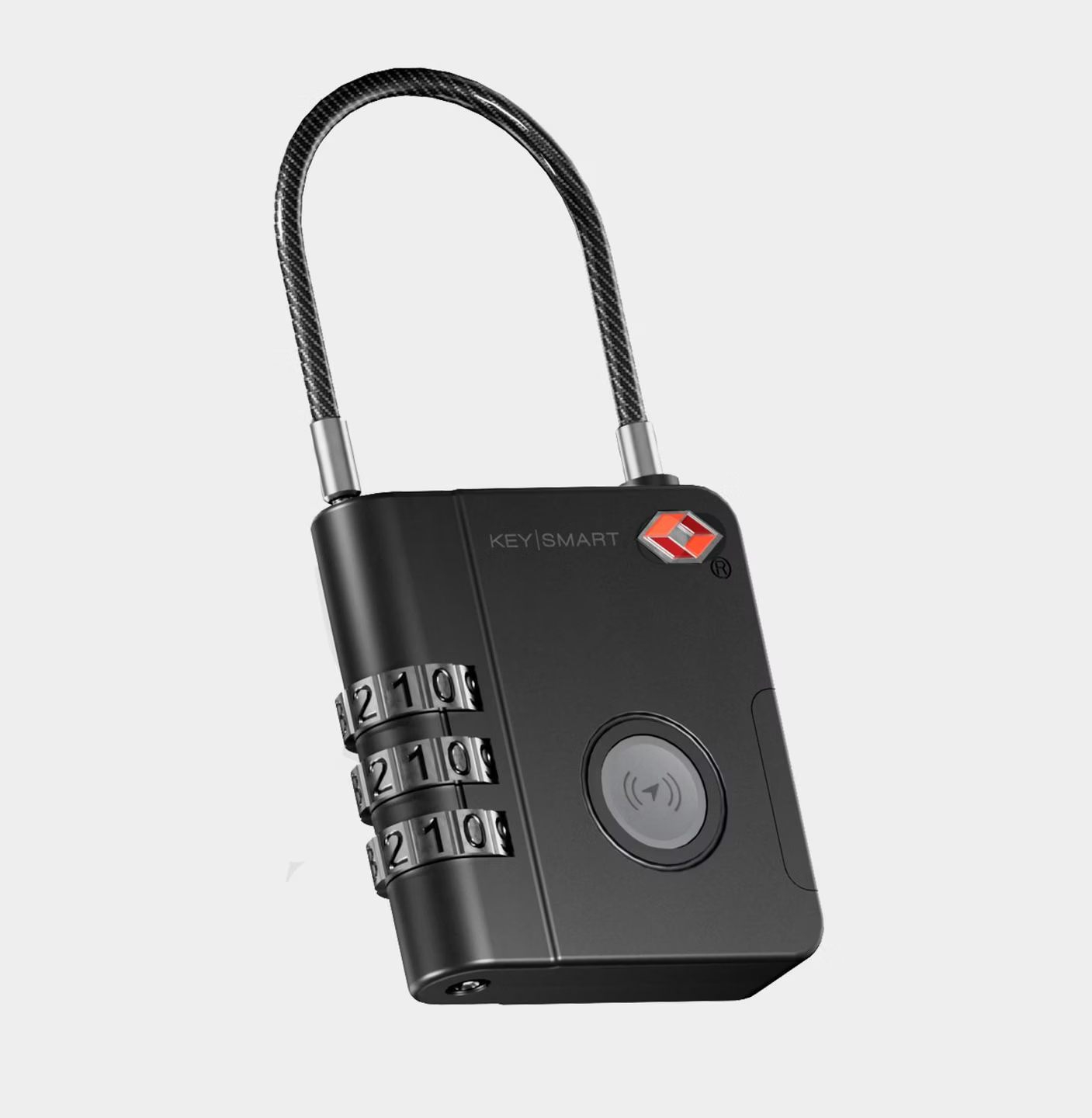 SmartLock TSA Lock Schloss Bluetooth Key Finder Tracker für iOS kompatibel mit Apple Find My Network (KS520-BLK) - Schwarz