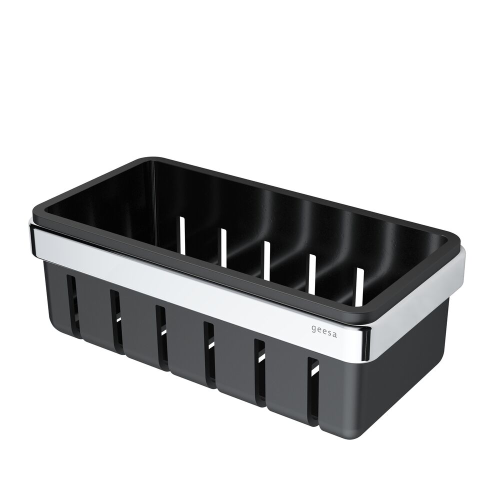 Geesa Frame douchemand 21cm zwart/chroom