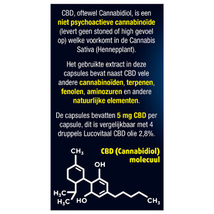 Lucovitaal CBD Cannabidiol 5mg Capsules 30CP