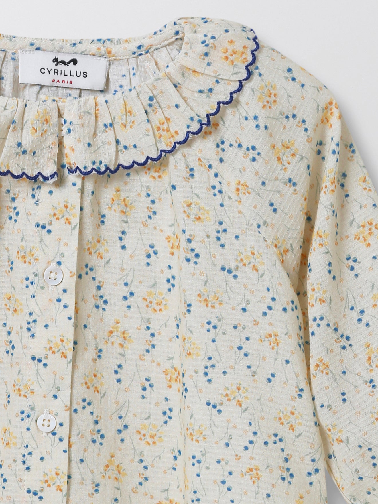 Blouse bébé imprimé églantine