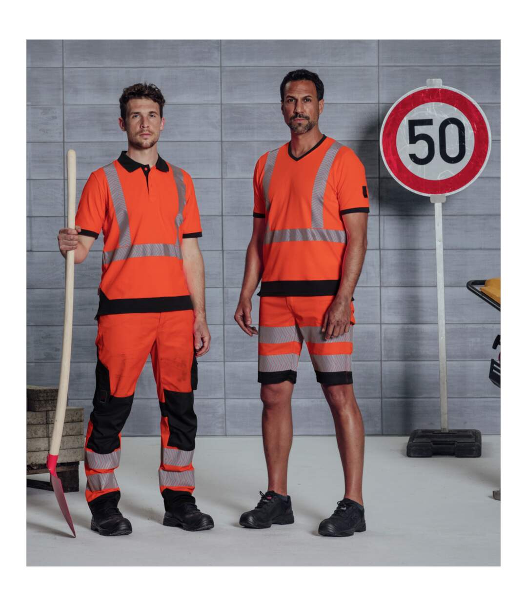 Bermuda de travail haute-visibilité fluo orange/anthracite Würth MODYF