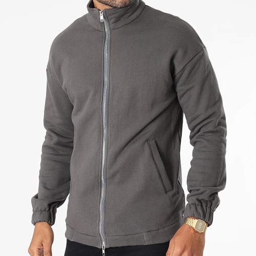 Veste Zippée Gris Anthracite