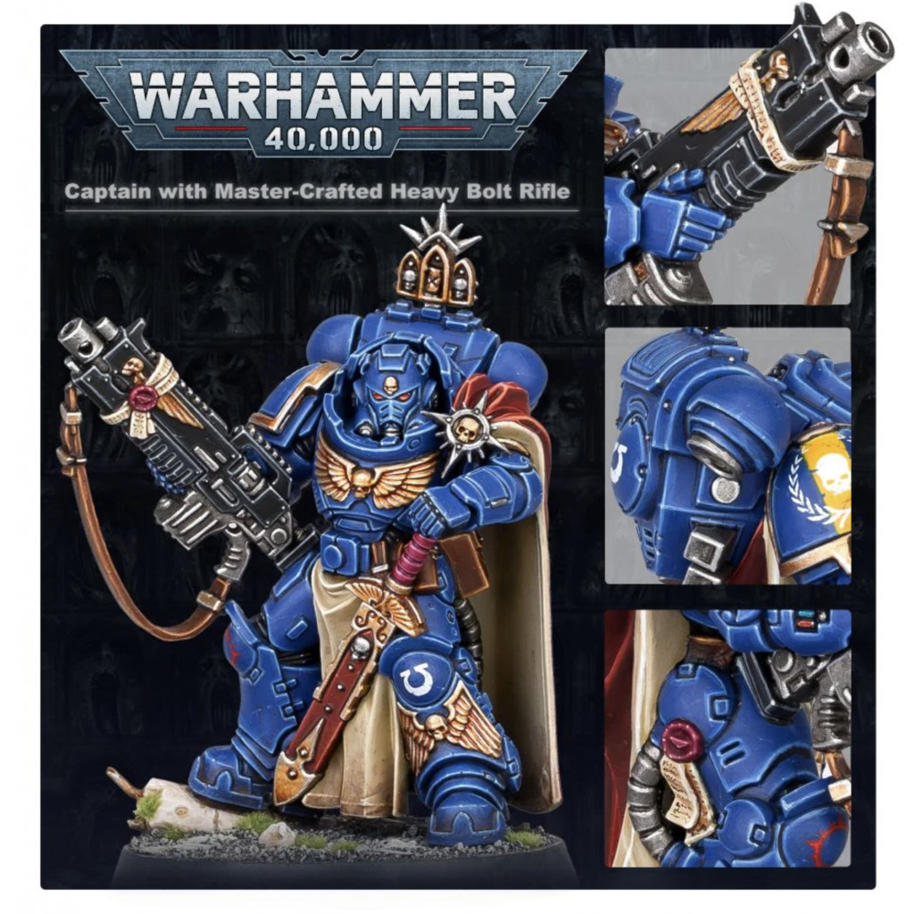 W40K : Adeptus Astartes - Space Marine Captain with Master-Crafted Heavy Bolter Rifle