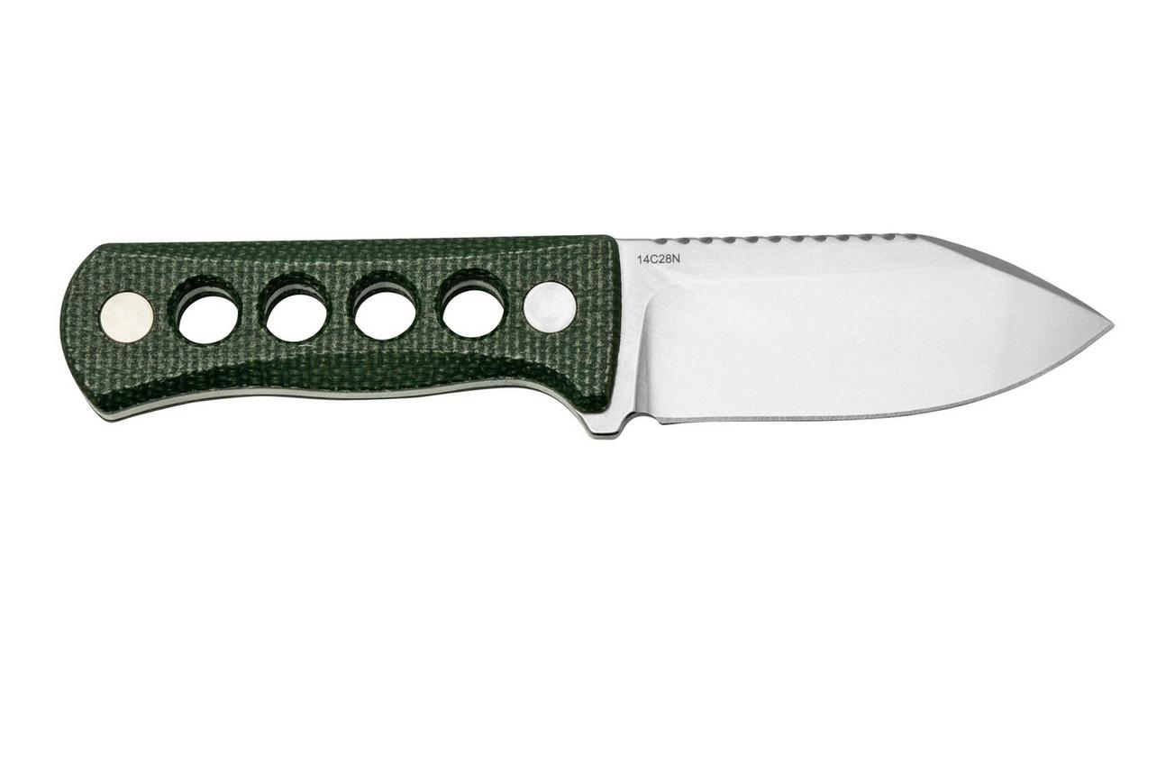 QSP Knife Canary QS141-C1 Stonewashed, Green Micarta, nekmes