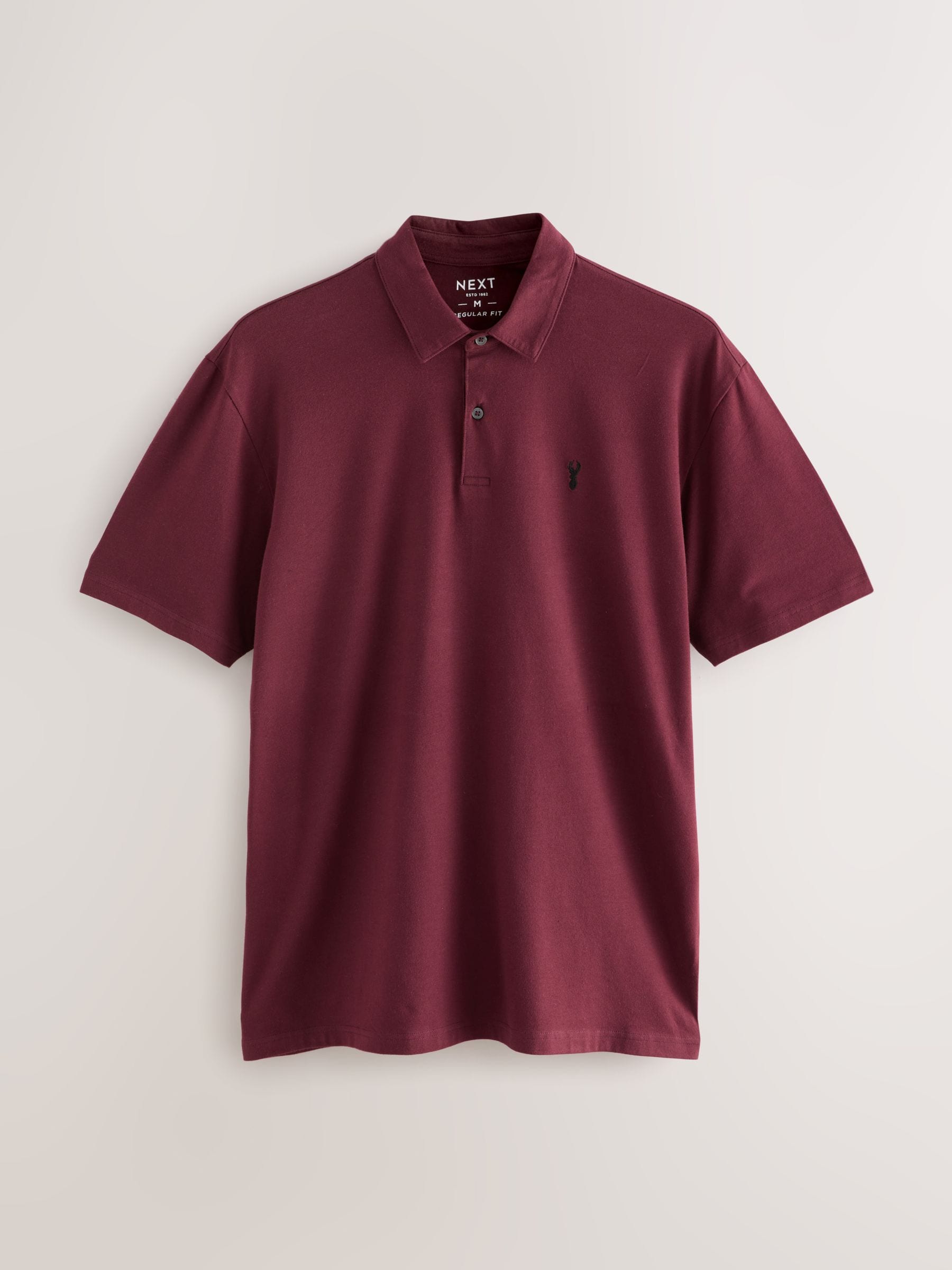 Bordeauxrood/antracietgrijs/Ecru Crème - Set van 3 jersey poloshirts met korte mouwen