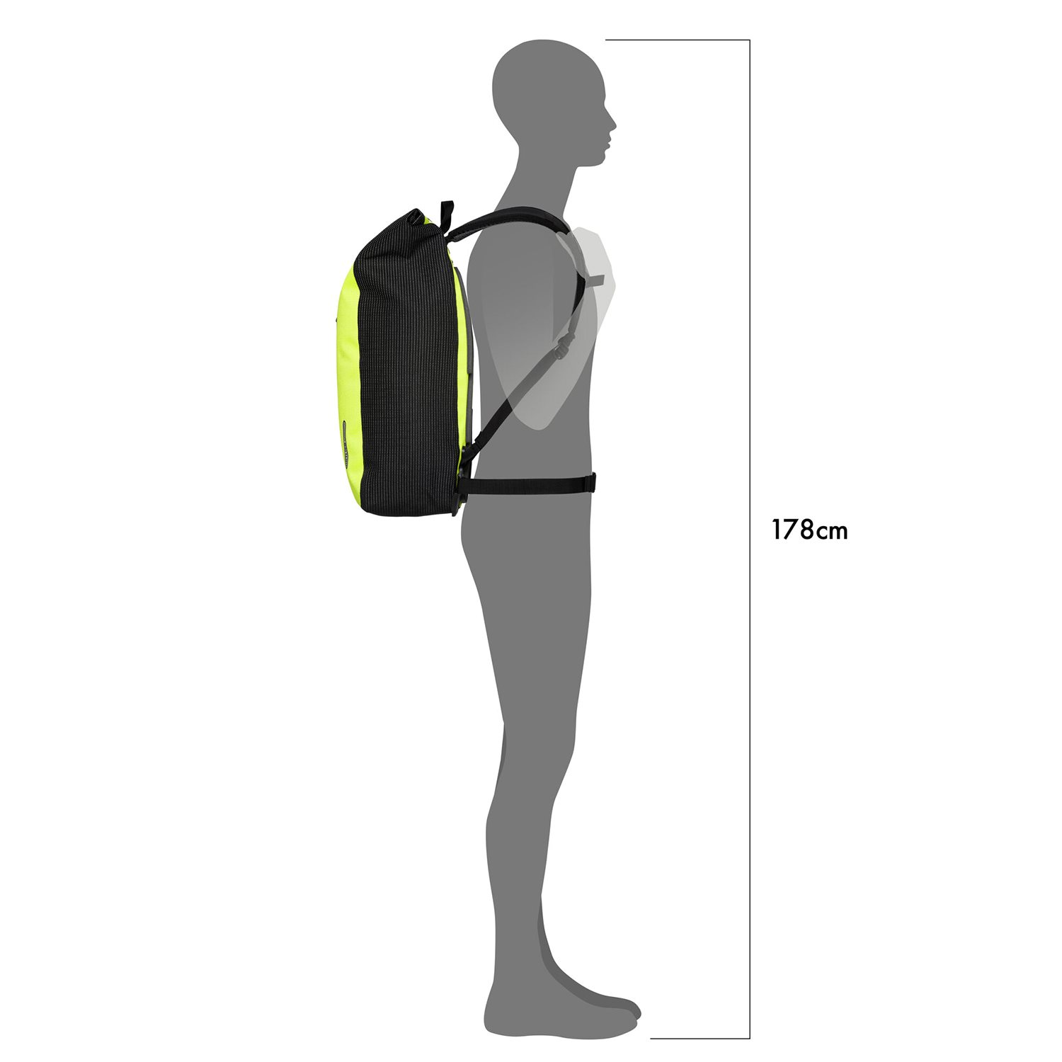 Ortlieb Velocity High Visibility 23 L neon-yellow/black-reflective
