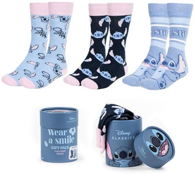 Disney Lilo and Stitch Sokker 3-pakning, Blå