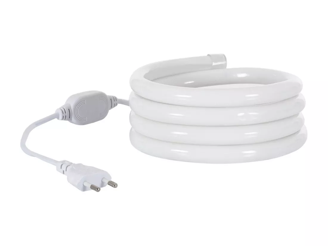 Néon LED Flexible 360º Rond Dimmable 120LED/m 220V AC Rouge IP67 sur Mesure Coupe tous les 100cm 50 m