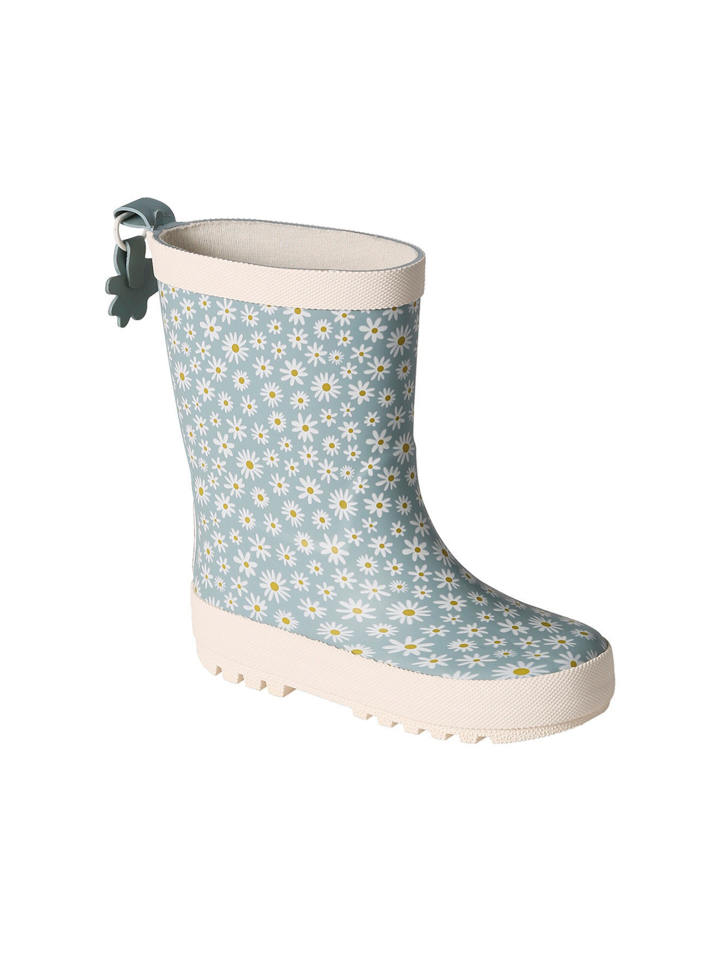 Vertbaudet Kinder Gummistiefel hellblau gänseblümchen