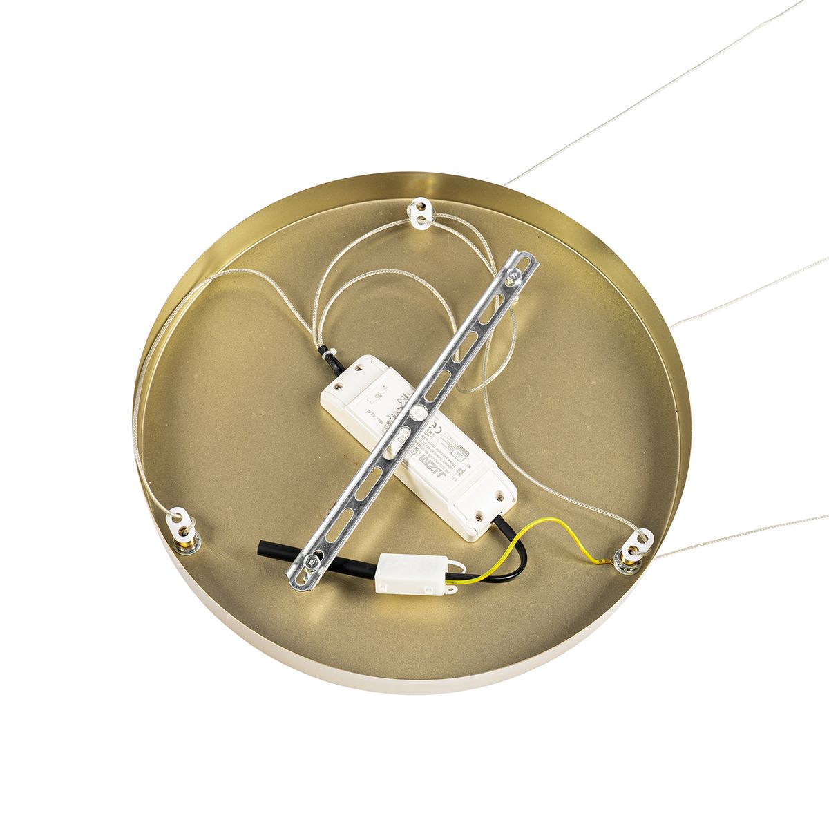 Hanglamp messing rond incl. LED 3-staps dimbaar 3-lichts - Lyani