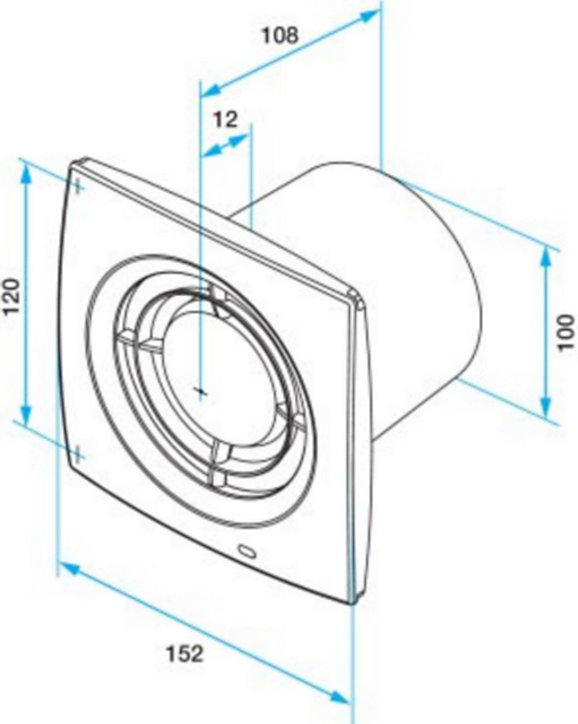 Extracteur d'air ponctuel Aldes ø100 mm 7m²