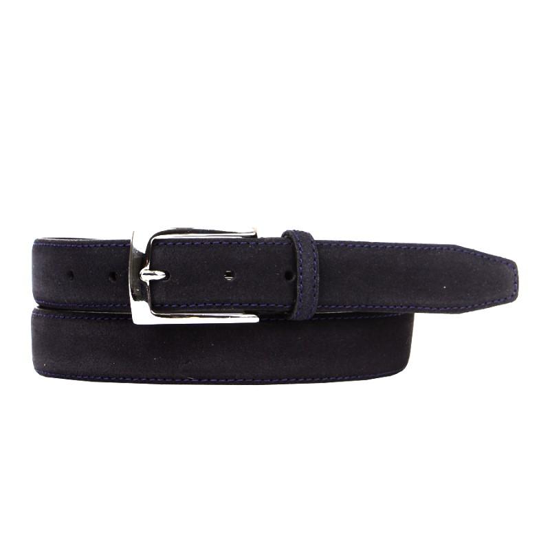 Legend Leren Riem Suede 30348 Maat 95 Blauw