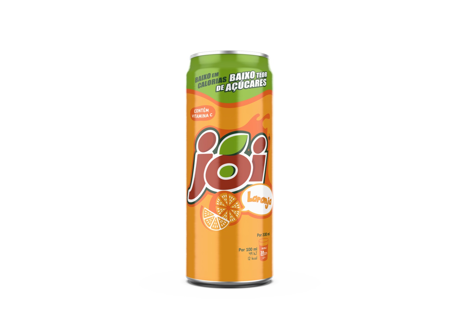 REFRIGERANTE JOI SEM GÁS LARANJA LATA 0.33L