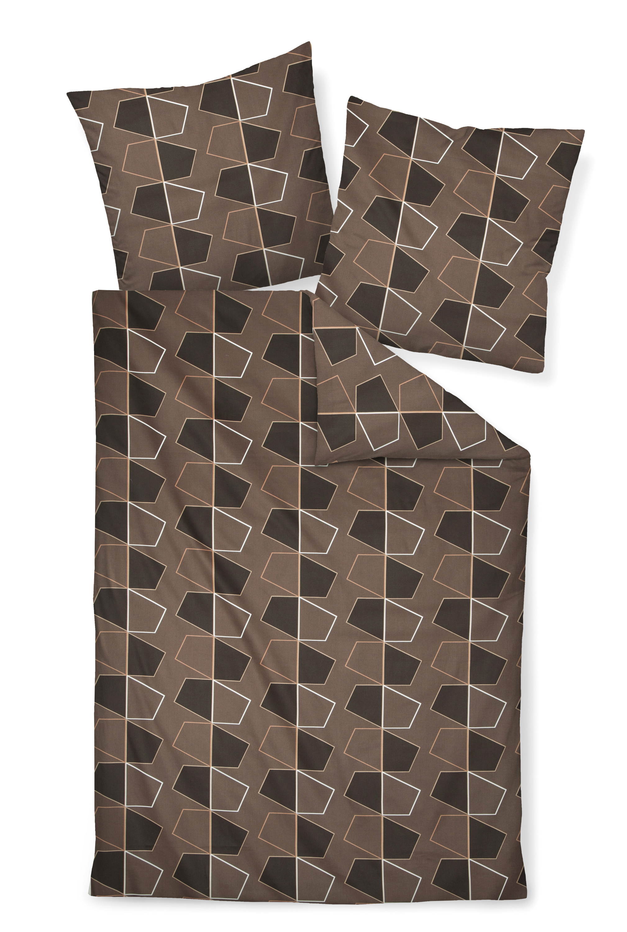 Bettwäsche J. D. Mako-Satin 135x200 cm, mit 1 Kissen