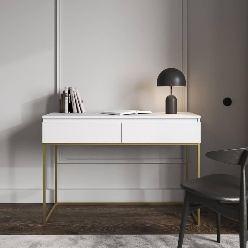 NADUVI Collection Kate Bureau - Wit - Goud
