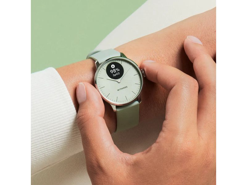 Withings Activity Tracker Scanwatch Light, Grün Hybrid Smartwatch
