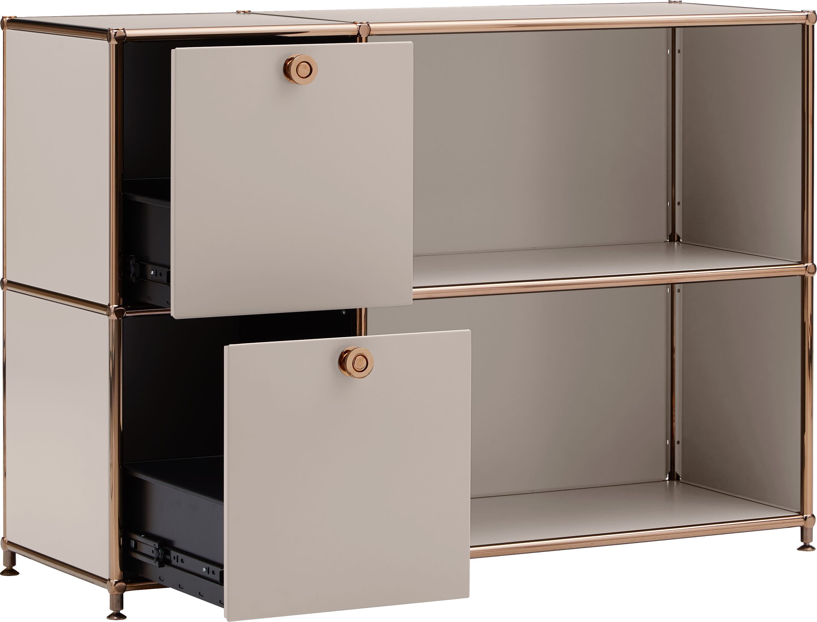 FLEXCUBE Sideboard - Taupe / B: 115.0 cm x T: 40.0 cm x H: 80.0 cm