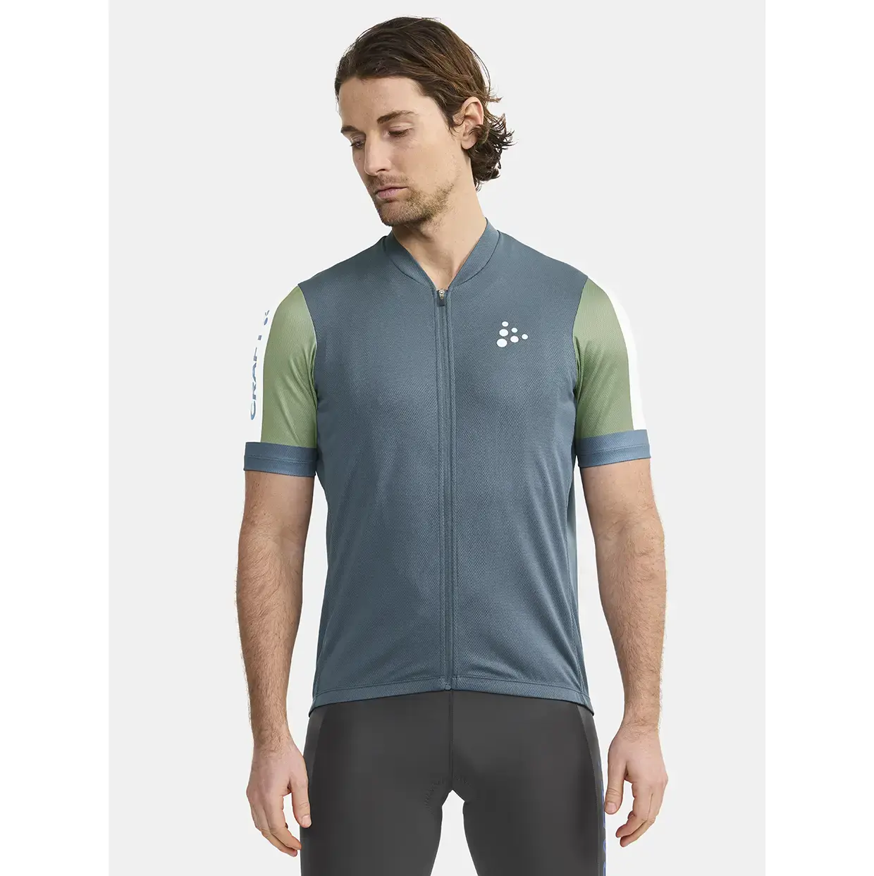 Craft Core Endurance Logo Fietsshirt Korte Mouwen Blauw/Groen Heren
