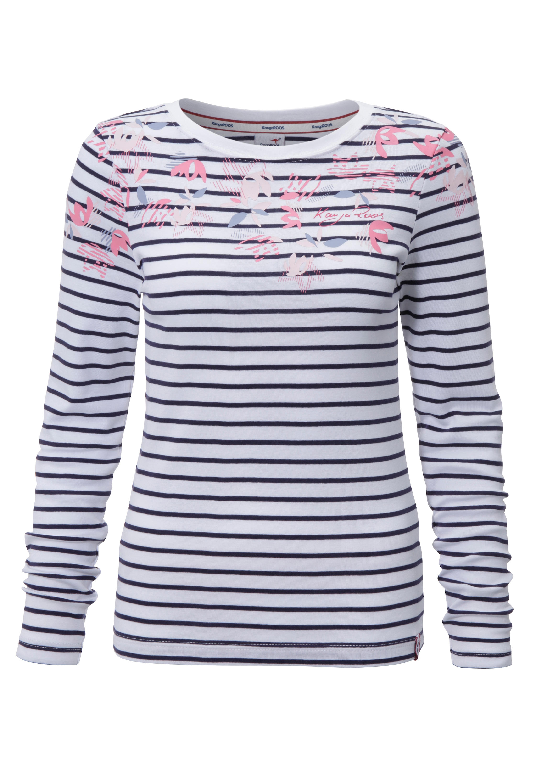 KangaROOS Langarmshirt , Langarm,  sehr figurbetonte Passform