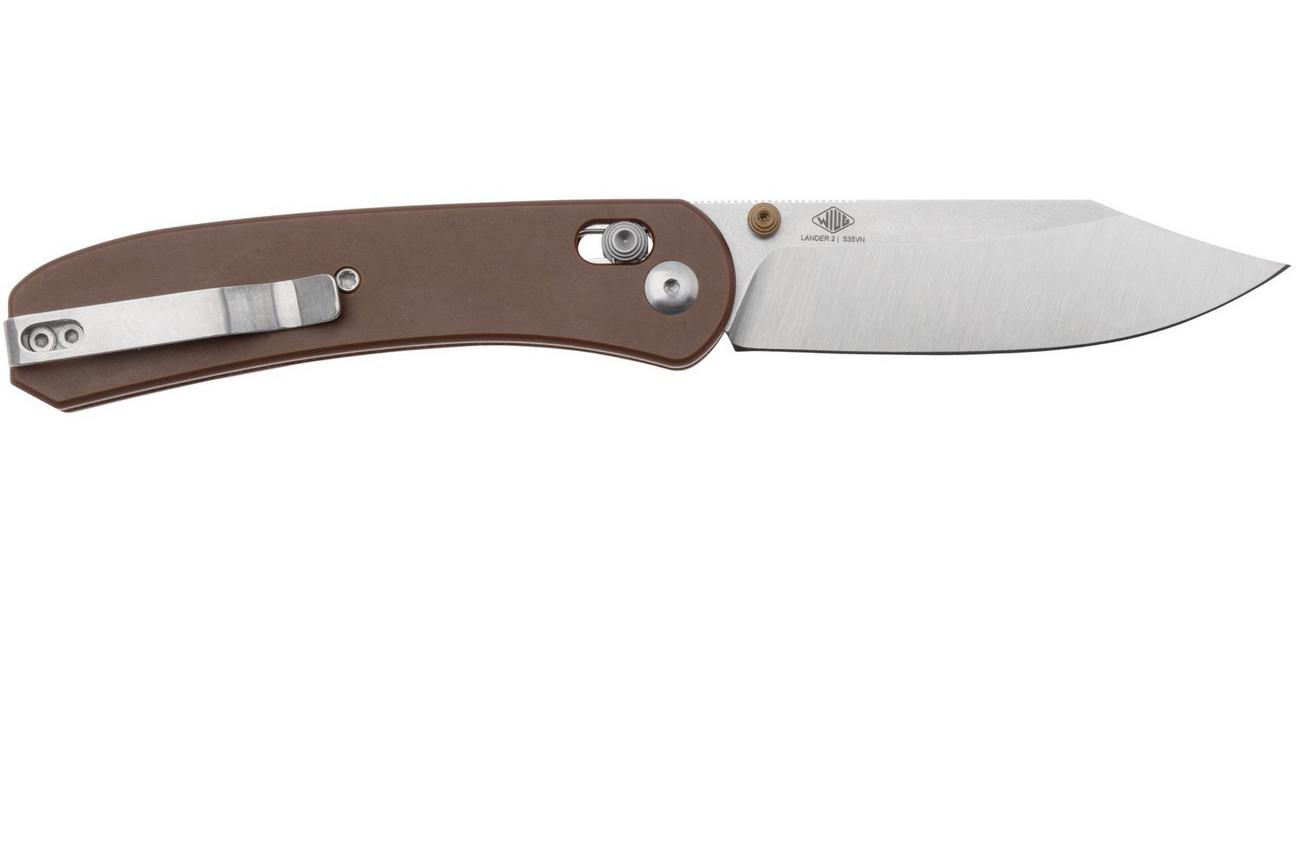 Knafs Lander 2 KNAFS-00408, S35VN Clip Point, Paper Micarta zakmes