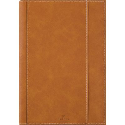 Agenda à spirale Burgos - 1 semaine sur 2 pages - 22 x 28 cm - camel - Oberthur