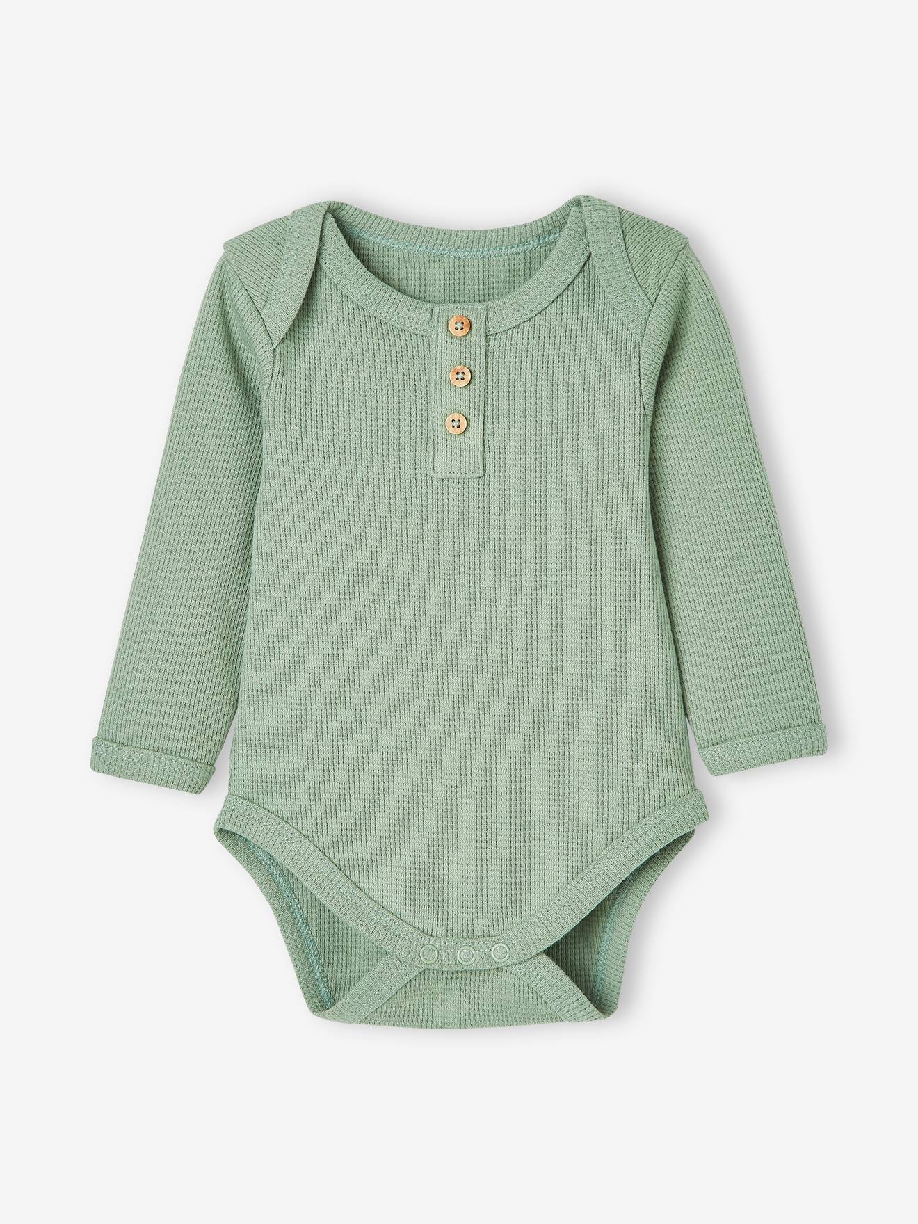 Conjunto com 2 bodies de manga comprida com estampa favo de mel para bebê, azul escuro
