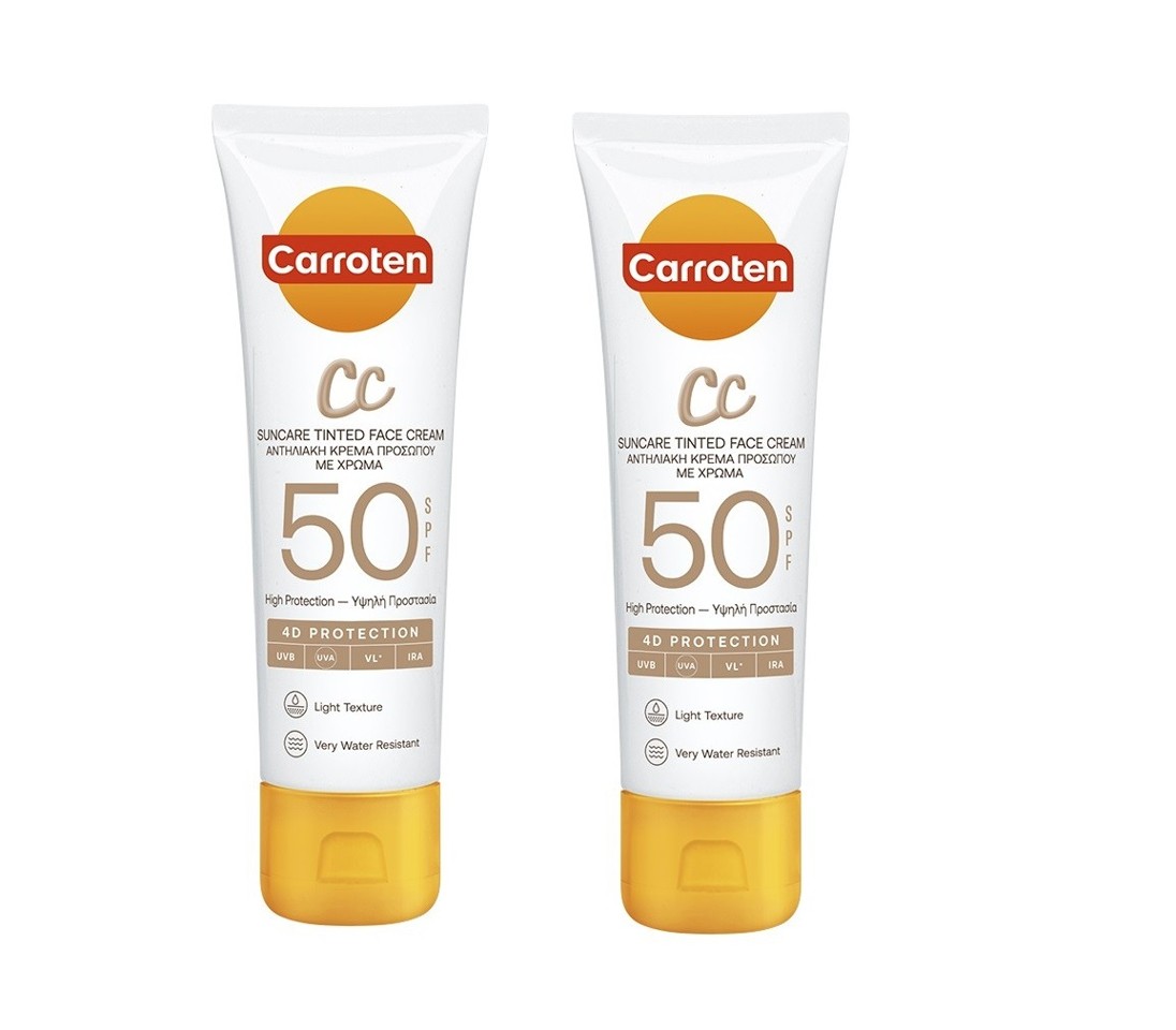 Carroten - 2 x Face CC Cream SPF 50 50 ml - Solcreme