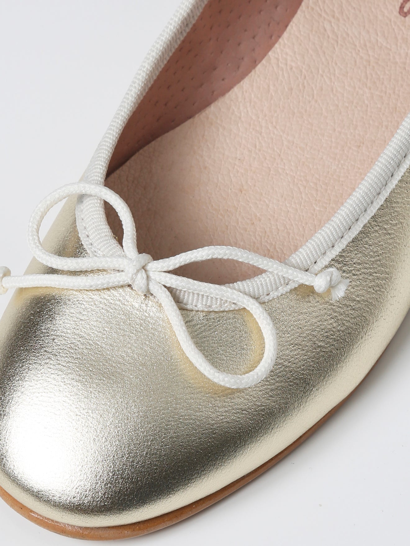 Ballerines dorées Fille en cuir