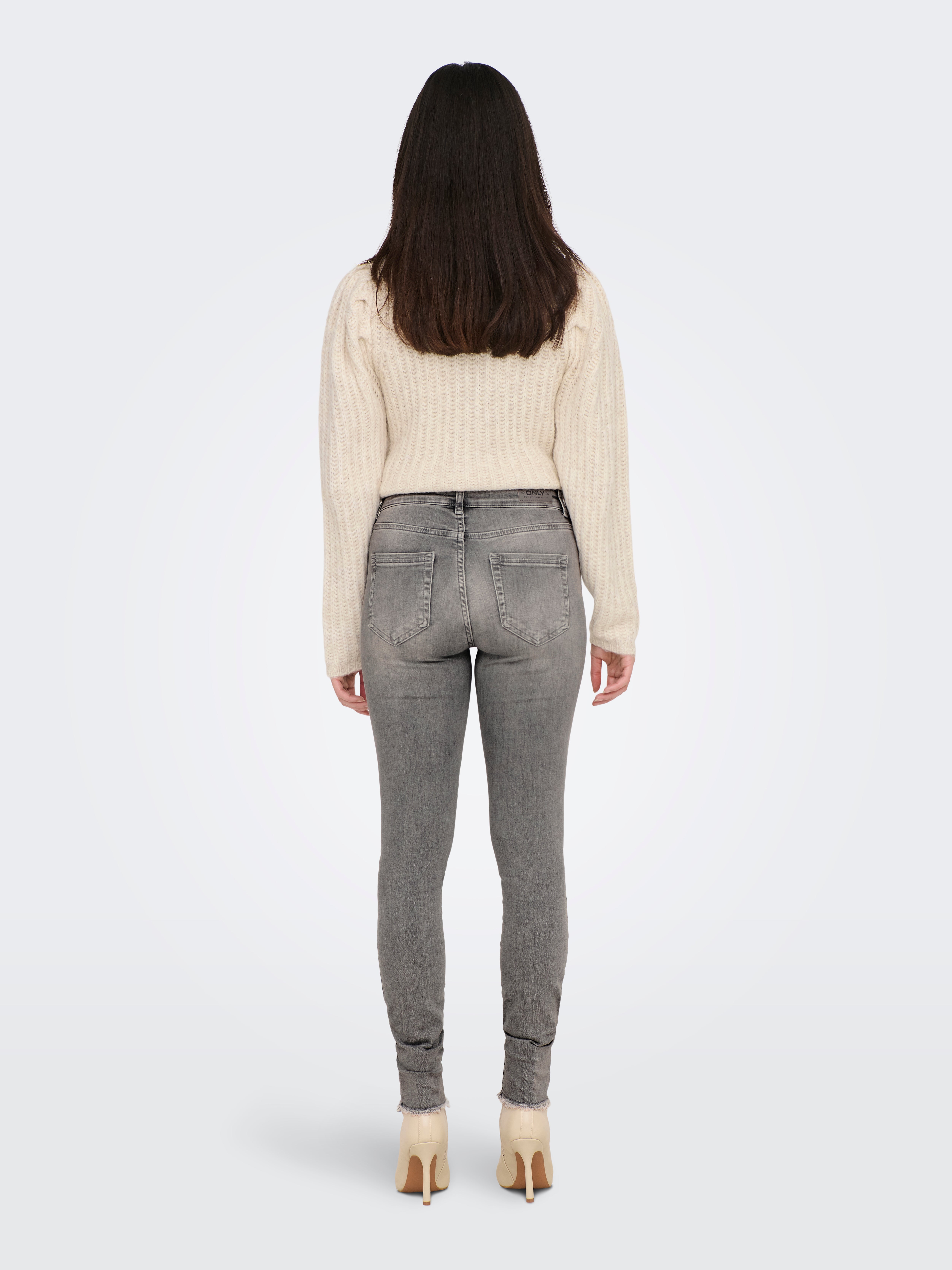 ONLBLUSH Mittlere Taille Skinny Fit Jeans Medium Grey Denim