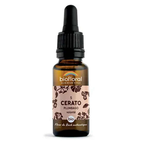 Florais de Bach Biofloral 05 Cerato Plumbago em gotas, Orgânico com Certificação Demeter, 20 ml