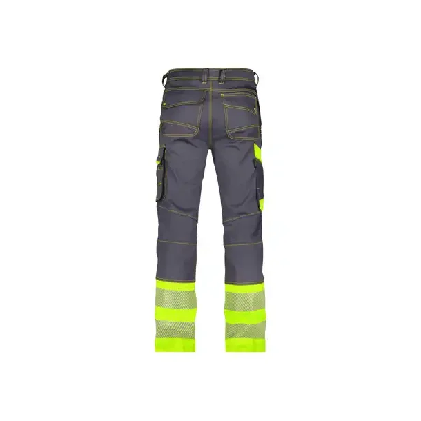 DASSY ® PRINCETON (201060) STRÆKBARE ARBEJDSBUKSER MED HØJ SYNLIGHED gul og grå