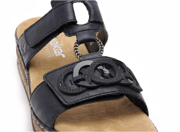 Rieker mules et sabots plats femme 62936 bleu