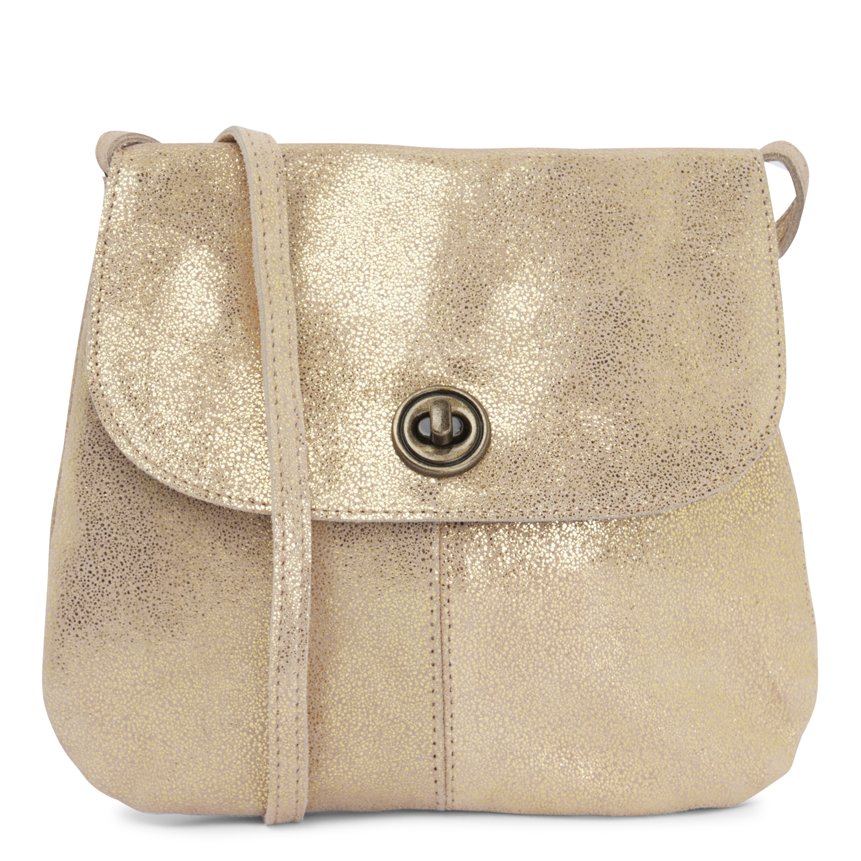 TOTALLY - Sac bandoulière en cuir | Doré