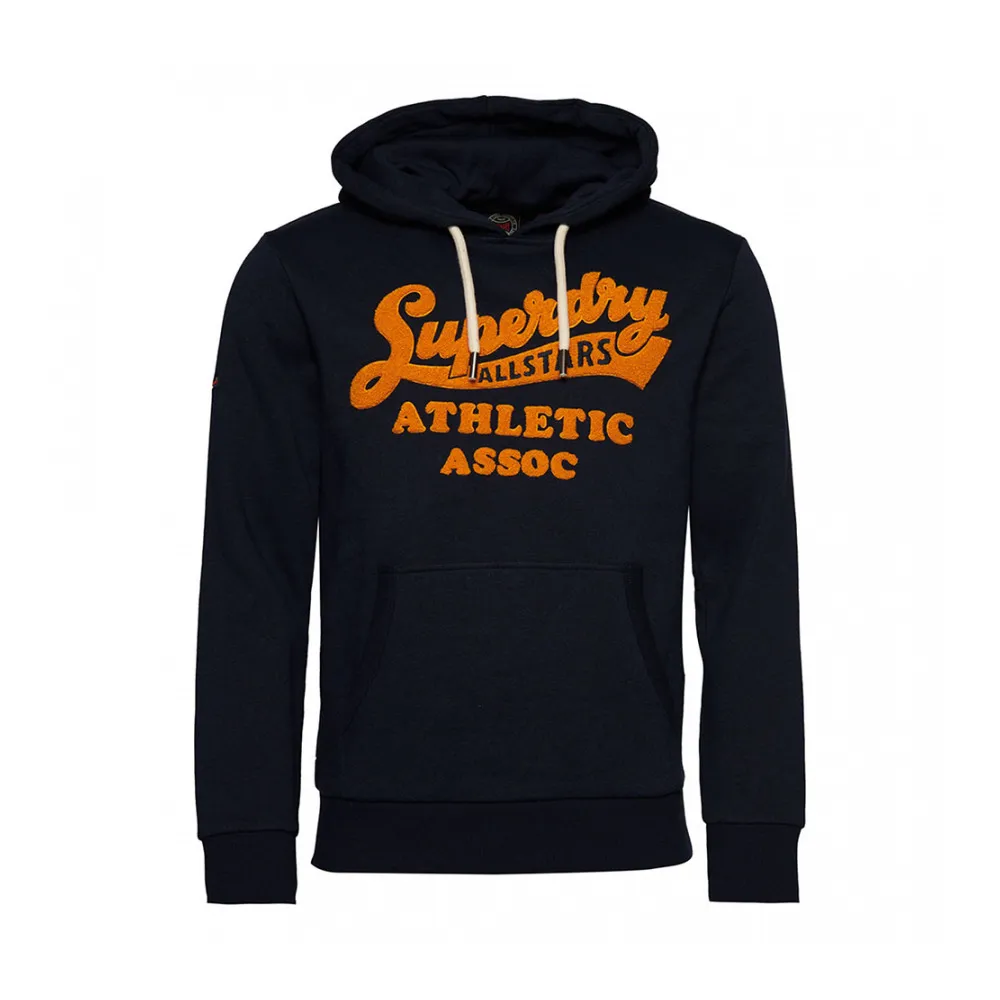 Superdry VINTAGE HOME RUN HOOD - Sweat Homme rich navy marl