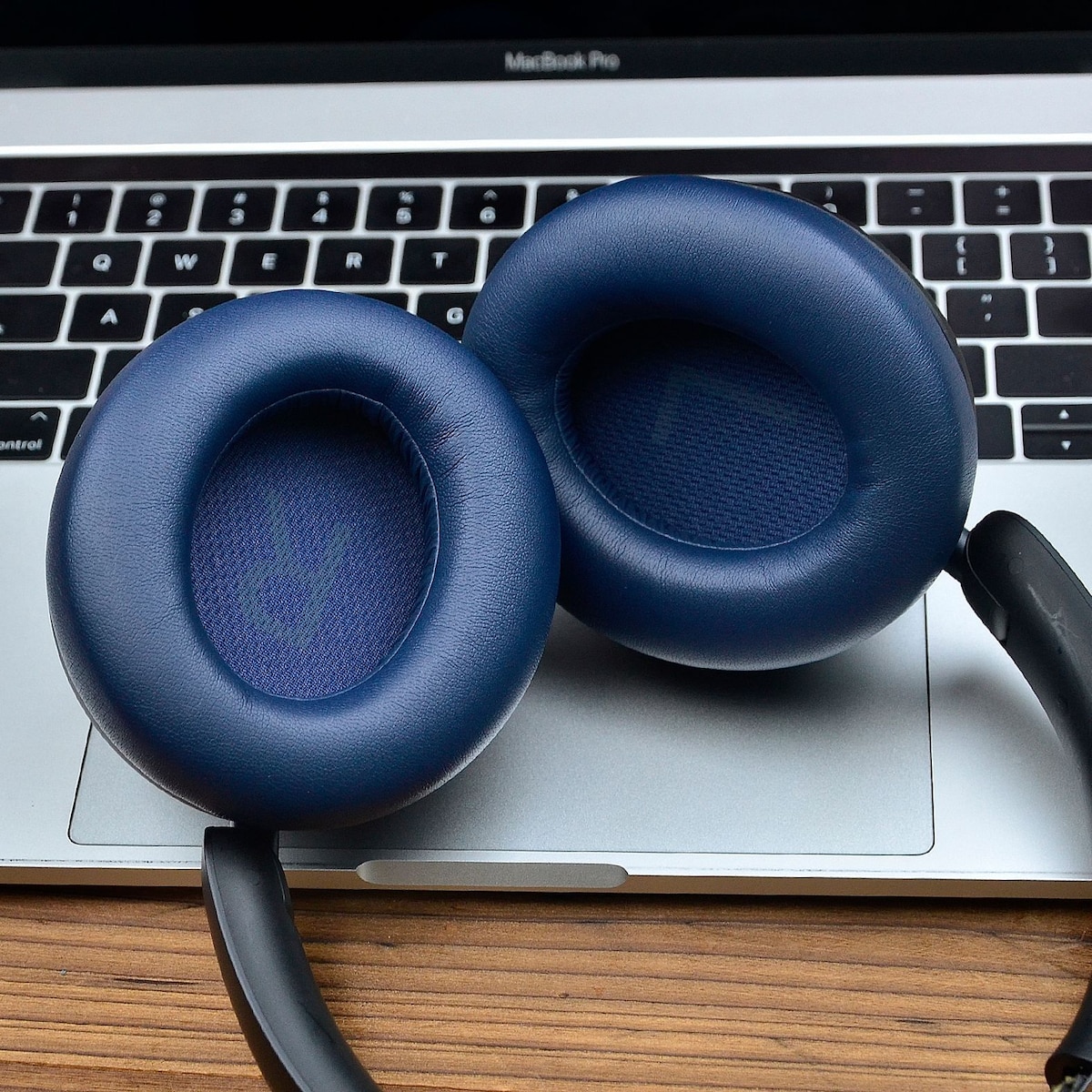 2 stk Protein Leather Øreputer til Anker Space Q45 Blå