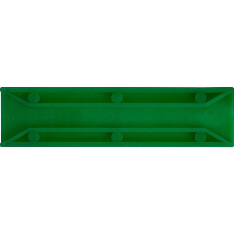 Kunststof tunnelblokje 26x5mm Groen