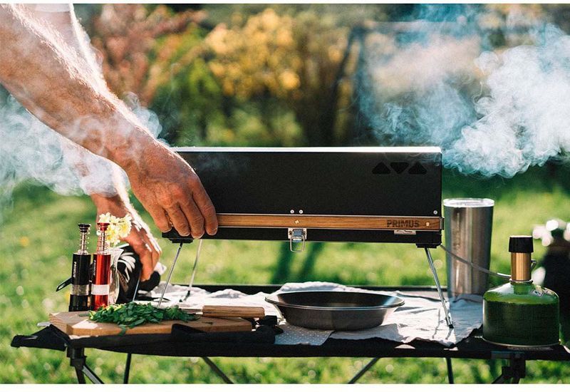 Kampgrill - Zwart - Staal - Lichtgewicht en Draagbaar
